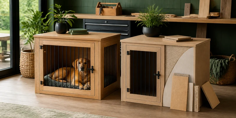 Wood Dog Crate Furniture